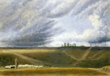 Pecore che pascolano a Stonehenge
